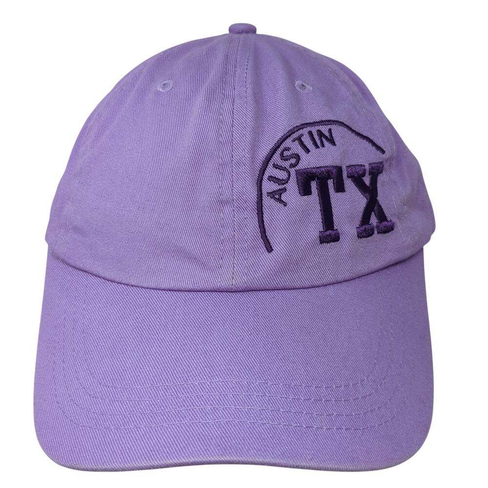 Austin TX Slideback Baseball Hat Purple Medium Embroidered Paramount